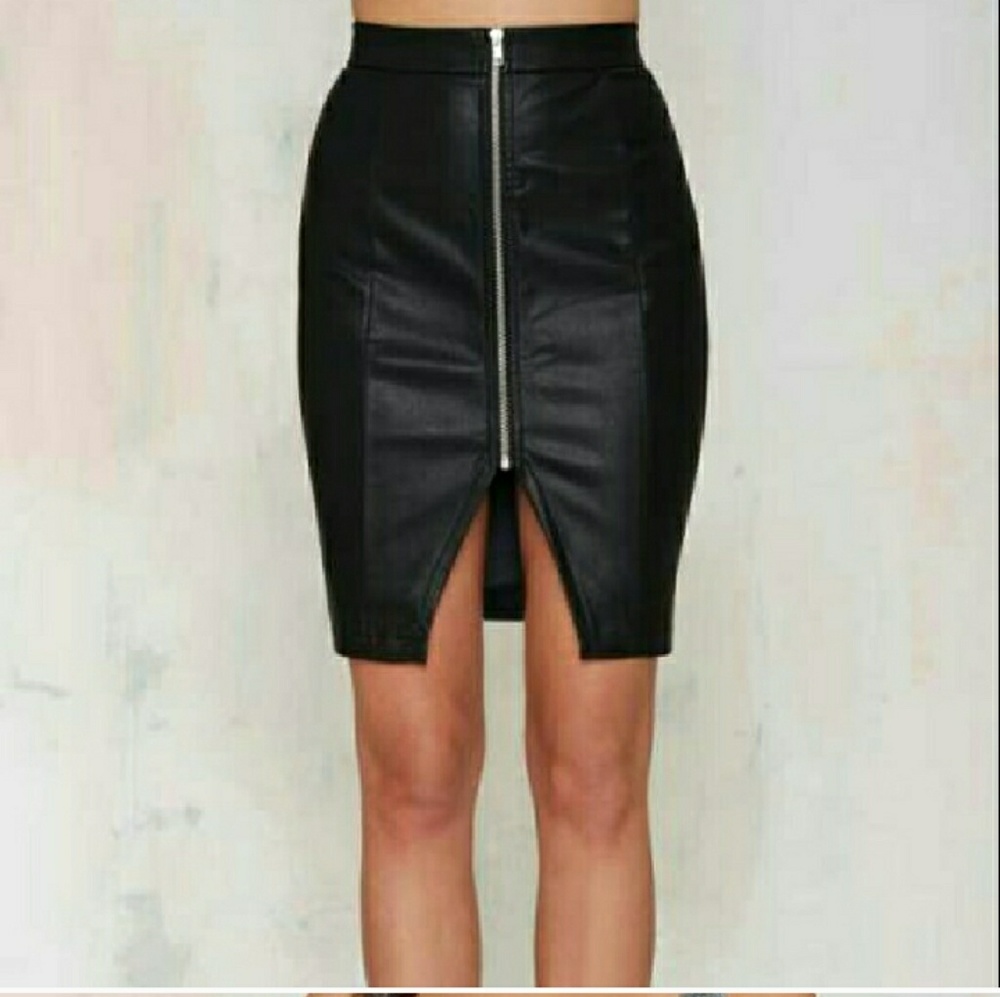 Elegant Front Slit, Black skirt ♠